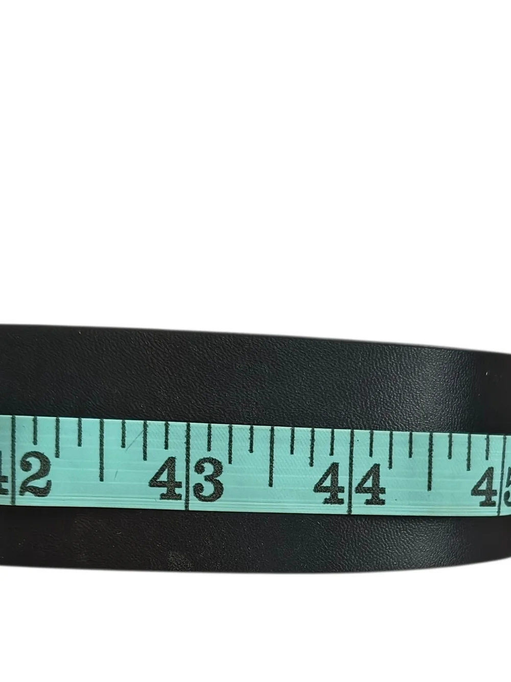 Men's Black Leather Belt with Silver and Black Buckle